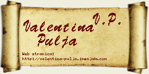 Valentina Pulja vizit kartica
